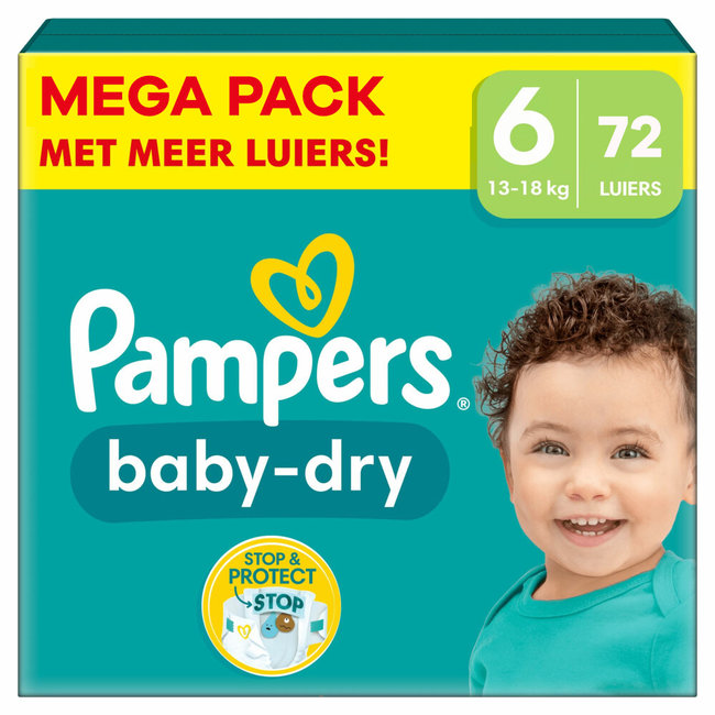 Pampers - Baby Dry - Maat - Pack - 72 luiers - Babydrogist.nl