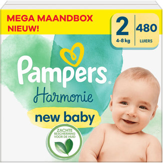 Pampers Pampers - Harmonie - Maat 2 - Mega Maandbox - 480 stuks - 4/8 KG