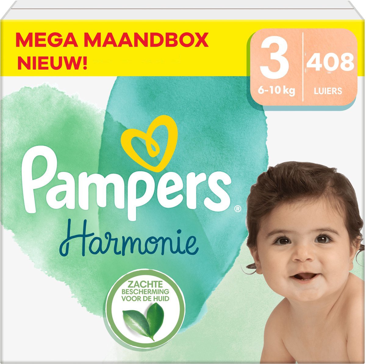 slachtoffers aanbidden Prediken Pampers - Harmonie - Maat 3 - Mega Maandbox - 408 stuks - 6/10 KG -  Babydrogist.nl
