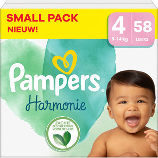 Pampers Pampers - Harmonie - Maat 4 - Small Pack - 58 stuks - 9/14 KG