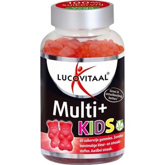 Lucovitaal Lucovitaal - Multi+ kids Gummies - 5+ jaar - Aardbei - 60 stuks