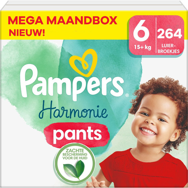Pampers Pampers - Harmonie Pants - Maat 6 - Mega Maandbox - 264 stuks - 15+ KG