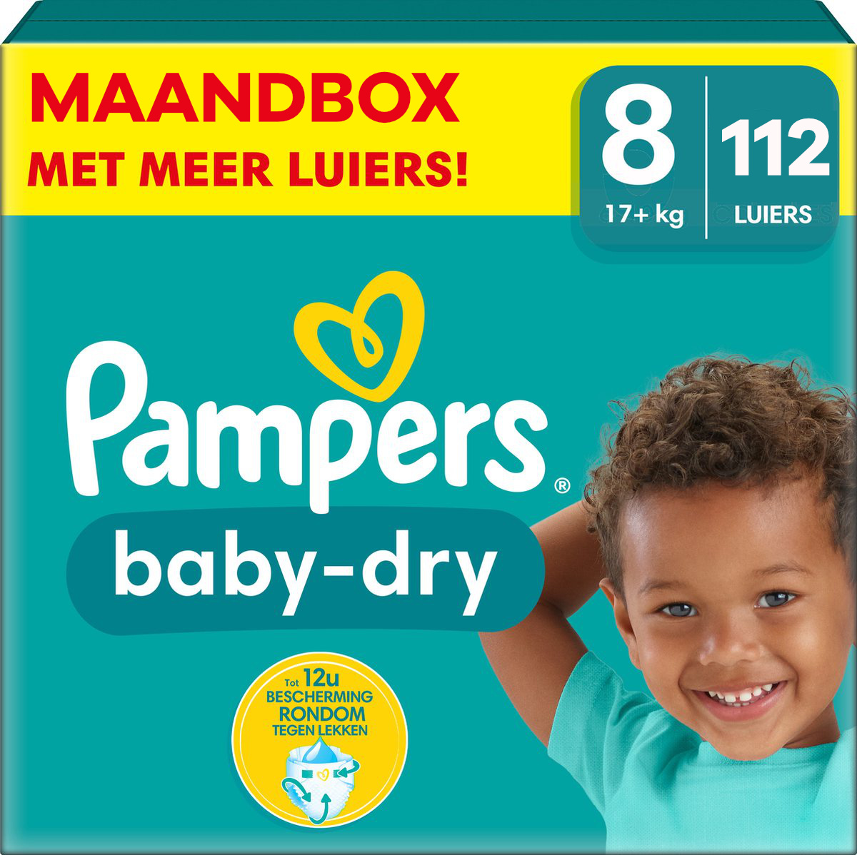 Pampers  Baby Dry - Maat 8 - Maandbox - 112 stuks - 17+ KG