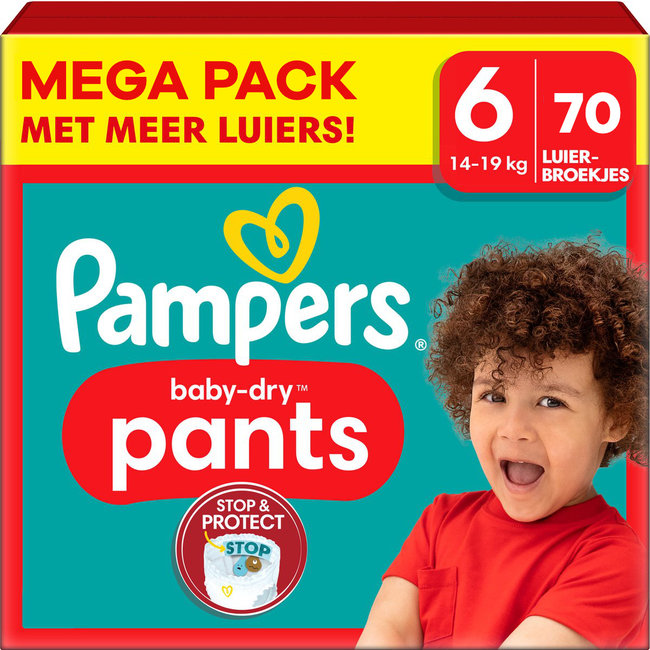 Overtreding Transplanteren Condenseren Pampers - Baby Dry Pants - Maat 6 - Mega Pack - 70 stuks - 15+ KG -  Babydrogist.nl