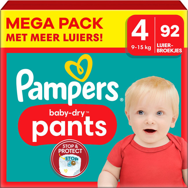 Pampers Pampers - Baby Dry Pants - Maat 4 - Mega Pack - 92 stuks - 9/15 KG