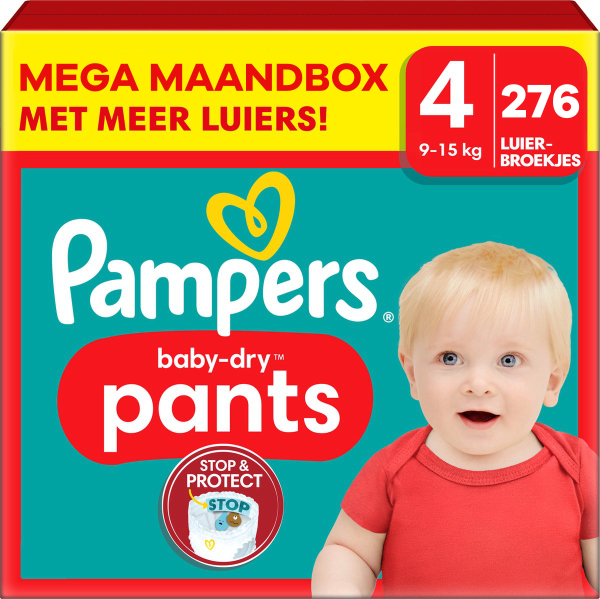 Pampers - Baby Dry Pants - Maat 4 - Mega Maandbox - stuks - 9/15 KG - Babydrogist.nl