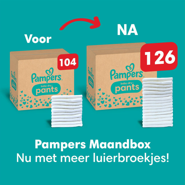 Pampers - Baby Dry Pants - Maat 7 - Maandbox - 126 stuks - 17+ KG