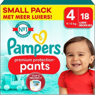 Pampers Pampers - Premium Protection Pants - Maat 4 - Small Pack - 18 stuks - 9/15 KG