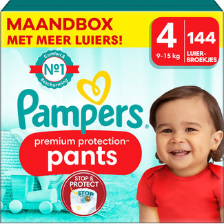Pampers Pampers - Premium Protection Pants - Maat 4 - Maandbox - 144 stuks - 9/15 KG