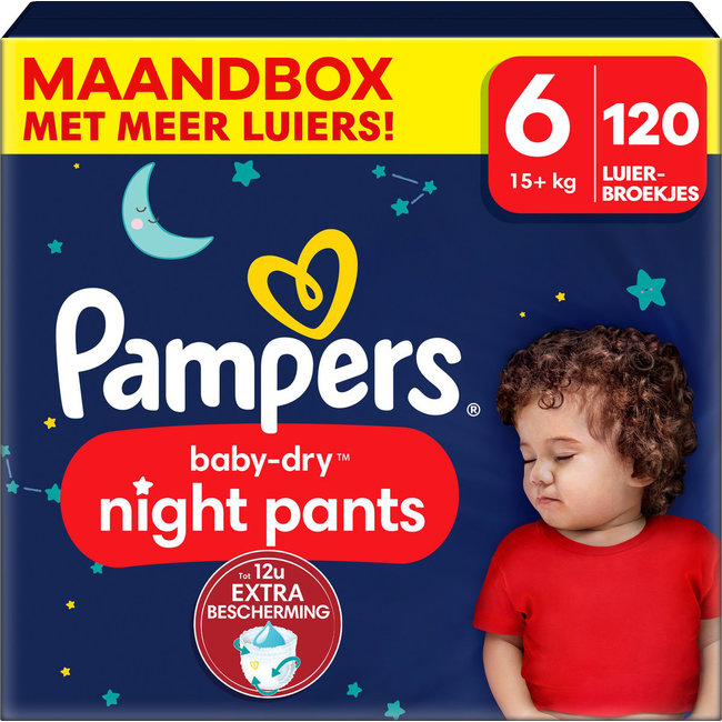 Pampers Baby Dry Night Pants - Maat 6 - 120 stuks - 15+ KG - Babydrogist.nl