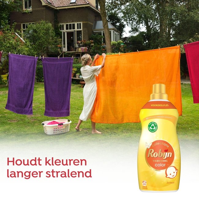 Zwitsal - Robijn Kleur Vloeibaar Wasmiddel - Beschermt Kleur - 3 x 1190ml - Voordeelpack