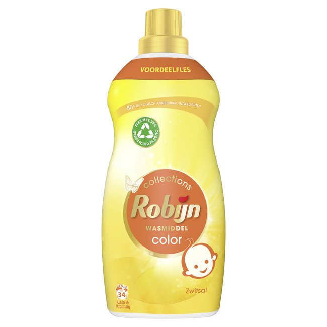 Zwitsal - Robijn Kleur Vloeibaar Wasmiddel - Beschermt Kleur - 6 x 1190ml - Voordeelverpakking
