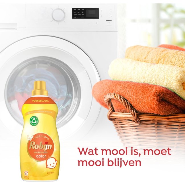 Zwitsal - Robijn Kleur Vloeibaar Wasmiddel - Beschermt Kleur - 6 x 1190ml - Voordeelverpakking