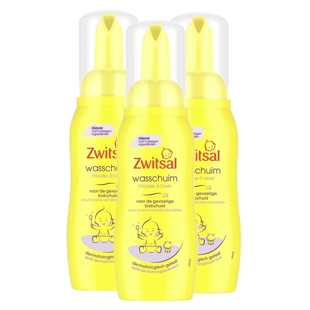 Zwitsal  Baby Wasschuim - Huidvriendelijk - 3 x 200ml - Voordeelpack