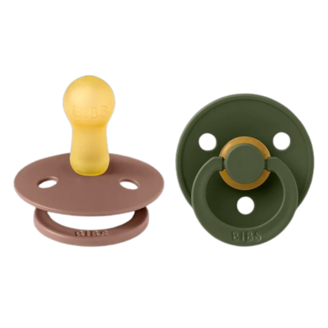 BiBS - Colour Pacifier - Maat 2 - Fopspeen - 2 stuks - Woodchuck / Hunter Green