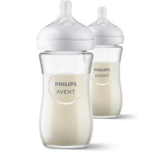 Philips Avent Philips Avent - Glas Babyfles - Natural Response - 2 stuks - 240ml