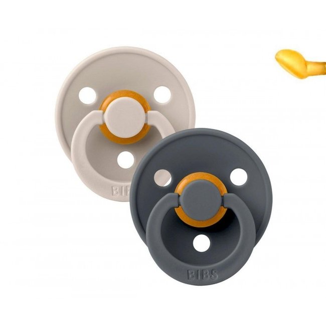 BIBS - Colour Fopspeen - Anatomisch - Maat 2 - Sand/Iron - Duopack