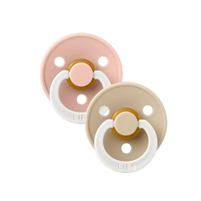 BiBS - Glow in the Dark - Maat 2 - Fopspeen - Anatomisch - Blush Glow / Vanilla Glow