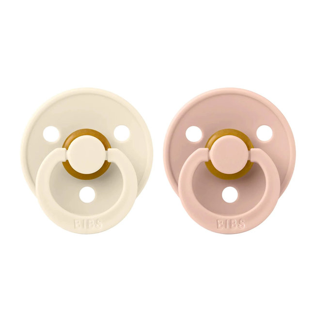 BIBS - Colour Fopspeen - Symmetrisch - Maat 2 - Ivory/Blush - Duopack
