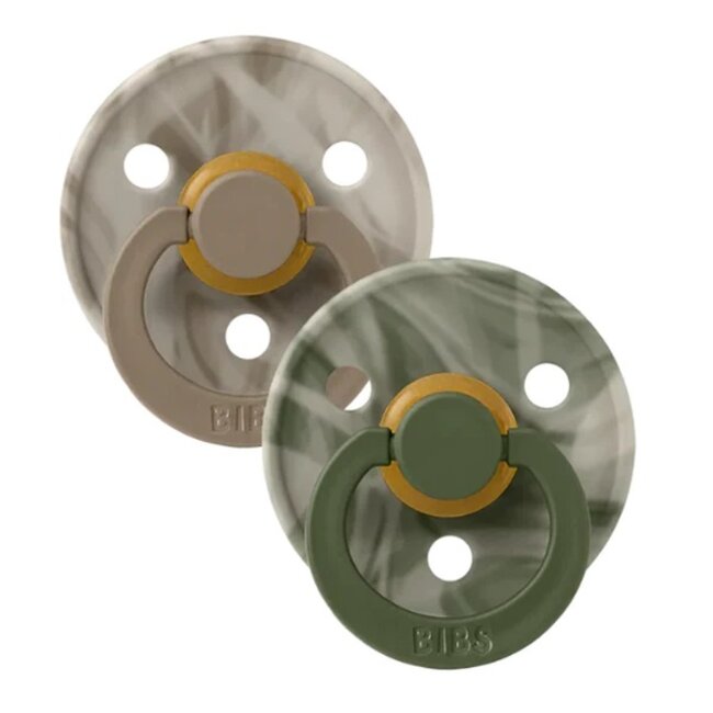 BiBS - Tie Dye - Maat 1 - Fopspeen - 2 stuks - Green Mix