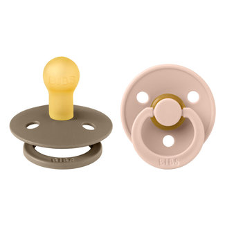 Bibs BiBS - Colour Pacifier - Maat 2 -  Fopspeen - 2 stuks - Dark Oak / Blush