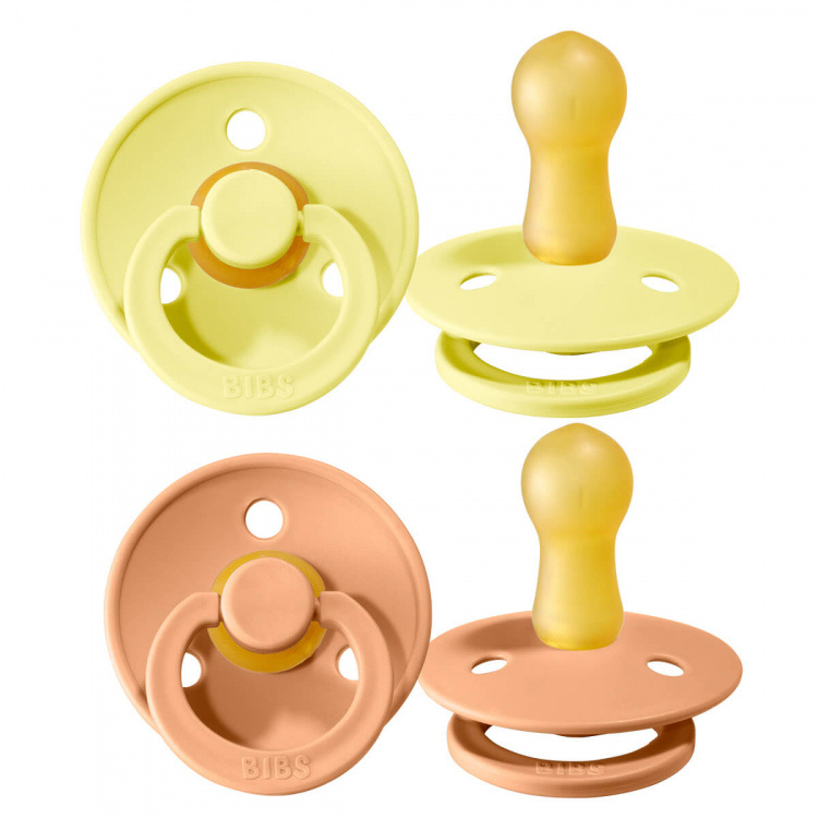Bibs  Colour Pacifier - Maat 1 - Fopspeen - 2 stuks - Sunshine / Peach Sunset