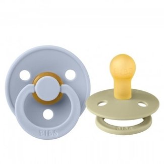 Bibs BiBS - Colour Pacifier - Maat 2 - Fopspeen - 2 stuks -  Khaki / Dusty Blue
