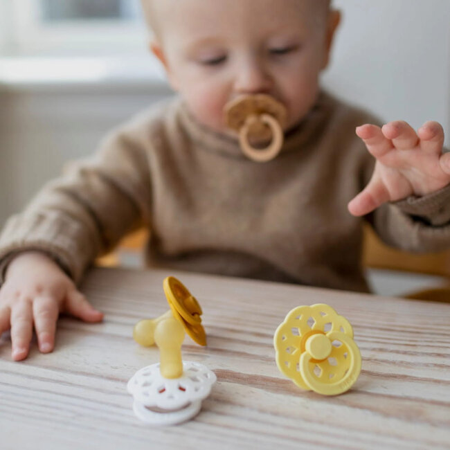 BiBS - Boheme Pacifier - Maat 1 -  Fopspeen - 2 stuks - Fossil Grey / Mauve