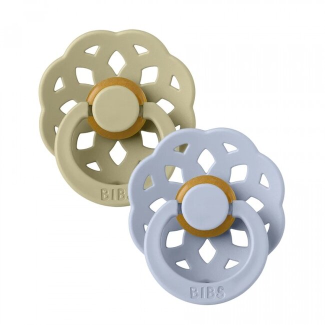 BiBS - Boheme Pacifier - Maat 2 - Fopspeen - 2 stuks - Khaki / Dusty Blue