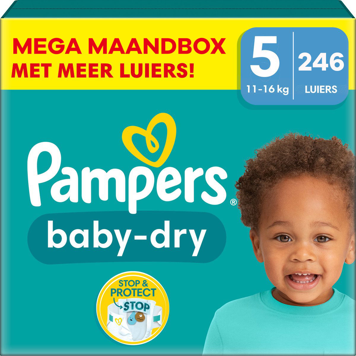 pit Kinderen Zeggen Pampers - Baby Dry - Maat 5 - Mega Maandbox - 246 luiers - Babydrogist.nl