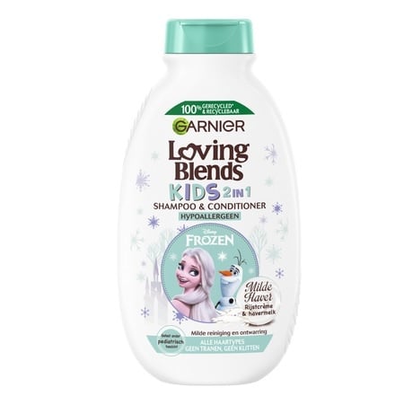 Garnier  Loving Blends Kids 2 in 1 Shampoo + Conditioner - Milde Haver - 250ml