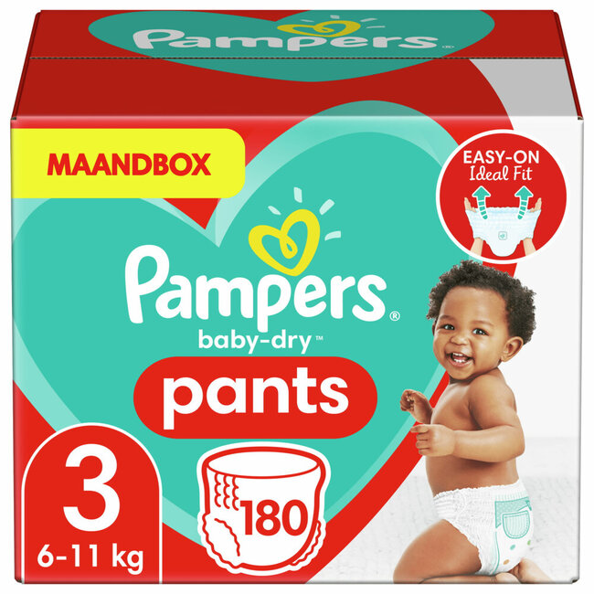 Pampers Pampers - Baby Dry Pants - Maat 3 - Maandbox - 180 stuks - 6/11 KG