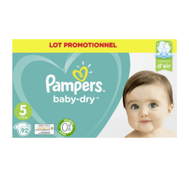 Pampers Pampers - Baby Dry - Maat 5 - Mega Pack - 92 luiers - 11/16 KG