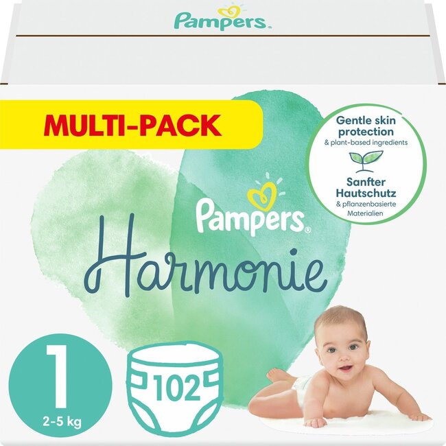 Pampers Pampers - Harmonie - Maat 1 - Mega Pack - 102 stuks - 2/5 KG