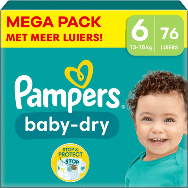 Pampers Pampers - Baby Dry - Maat 6 - Mega Pack - 76 luiers