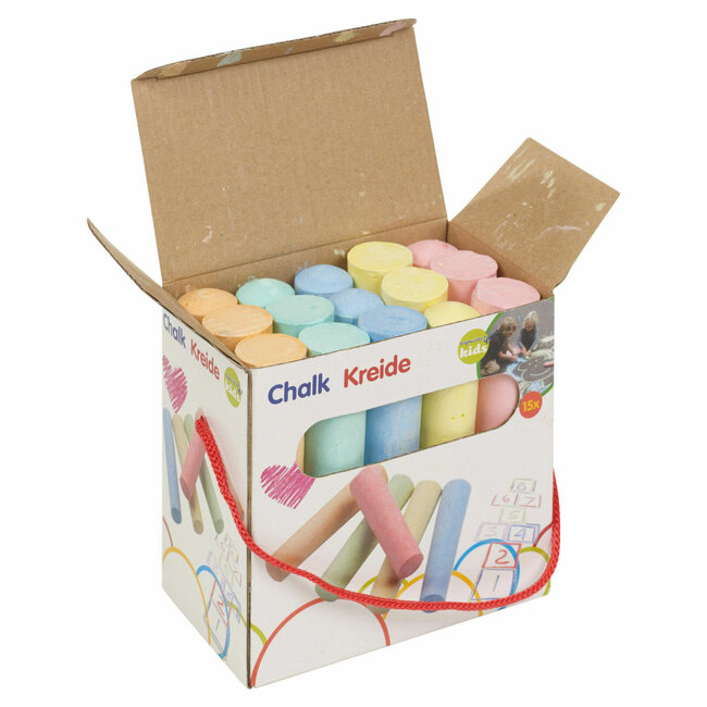 Eddy Toys - Stoepkrijt - Bevordert Creativiteit - 15 stuks