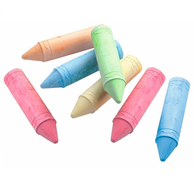Eddy Toys - Stoepkrijt XL - Bevordert Creativiteit - 7 stuks
