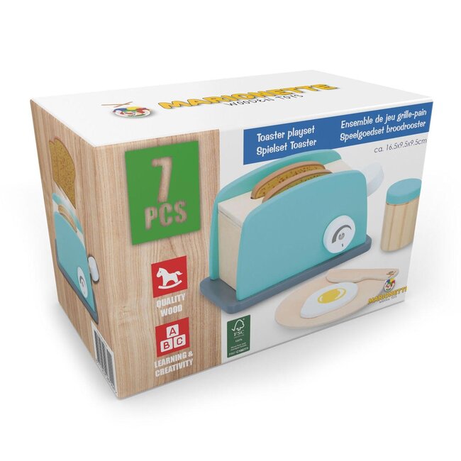 Marionette - Houten Broodroosterset - 7 Onderdelen - 1 set