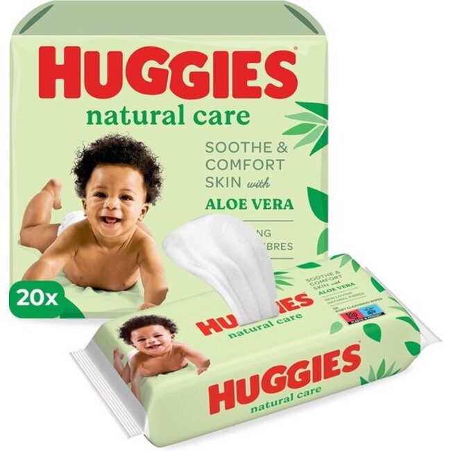 Huggies Huggies - Natural Care - Billendoekjes - 1120 babydoekjes - 20 x 56