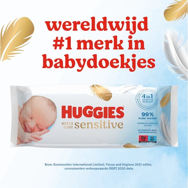 Huggies - Extra Care Sensitive - Billendoekjes - 48 babydoekjes - 1 x 48