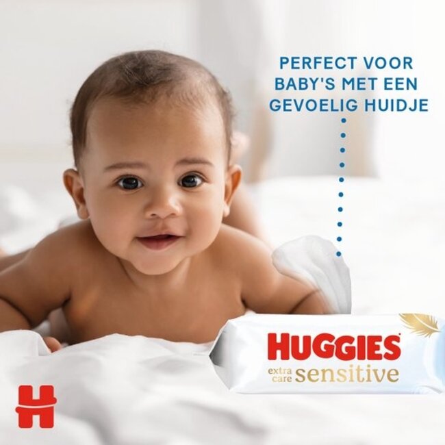 Huggies - Extra Care Sensitive - Billendoekjes - 768 babydoekjes - 16 x 48