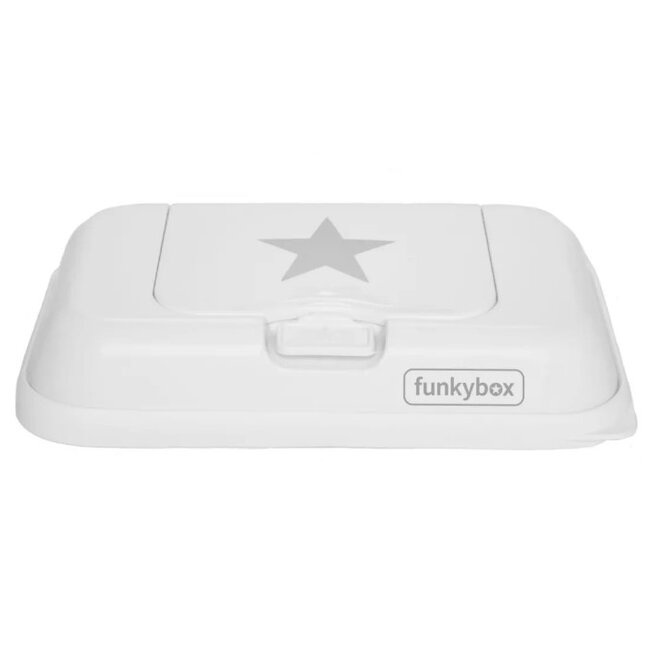 Funkybox Funkybox - Billendoekjes Doosje - To Go - White - Silver Star