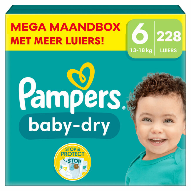 Pampers Pampers - Baby Dry - Maat 6 - Mega Maandbox - 228 luiers