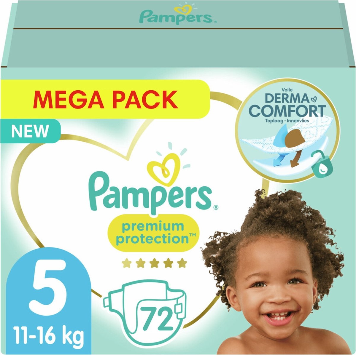 Pampers Couches bébé Taille 1 (2-5Kg) premium protection x42 