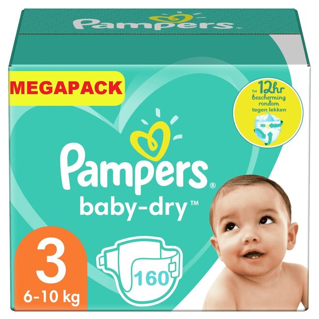 Pampers - Baby Dry - Maat 3 - Megapack - 160 luiers  - 6/10KG