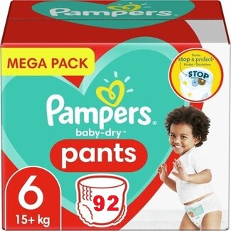 Pampers Pampers - Baby Dry Pants - Maat 6 - Megapack - 92 luierbroekjes - 9/15 KG