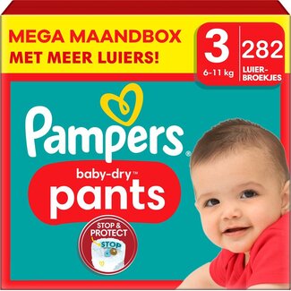 Pampers Pampers - Baby Dry Pants - Maat 3 - Mega Maandbox - 282 stuks - 6/11KG