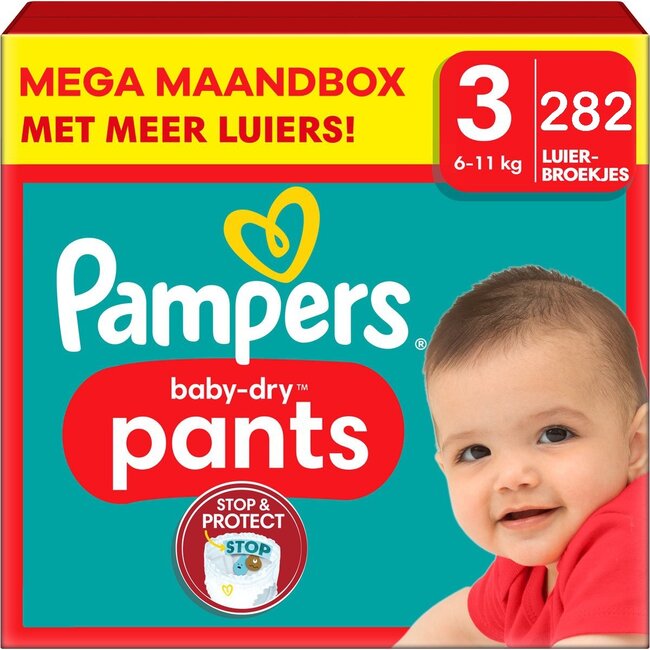 Pampers - Baby Dry Pants - Maat 3 - Mega Maandbox - 282 stuks - 6/11KG