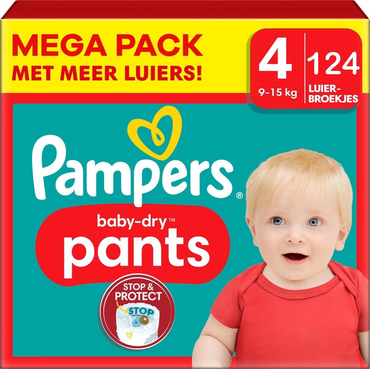 Pampers  Baby Dry Pants - Maat 4 - Megapack - 124 stuks - 9/15KG