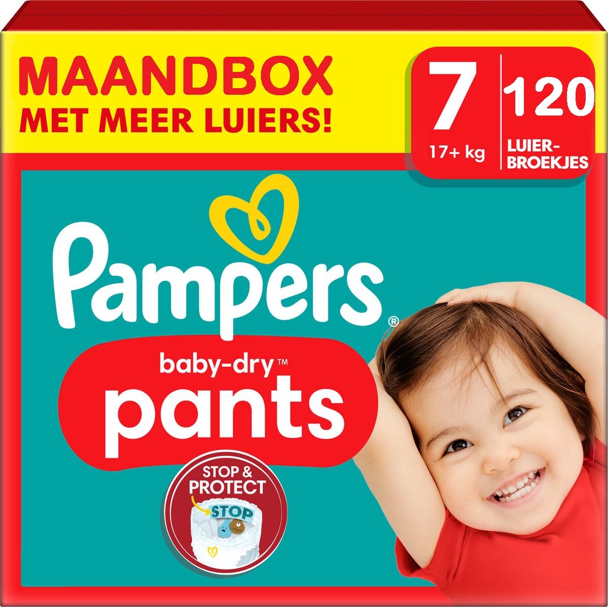 Pampers  Baby Dry Pants - Maat 7 - Maandbox - 120 stuks - 17+KG